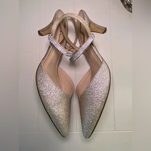 Nina Berit Pump Champagne Sparkly Heel